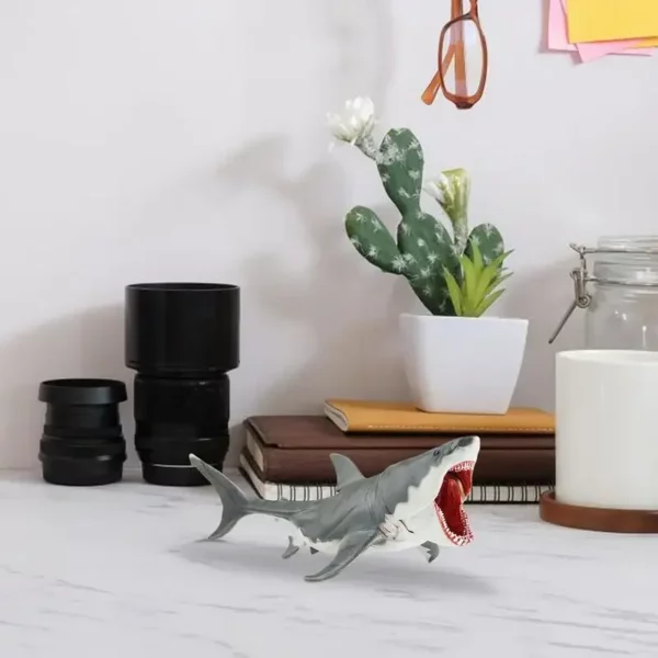 สมจริงของเล่นฉลามตุ๊กตา Movable ปากสัตว์ทะเล Creative Action Figures ตกแต่งโต๊ะสําหรับเด็กผู้ใหญ่ - Image 4
